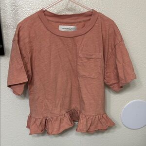 Treasure and bond girls Ruffled Hem Pocket Tee